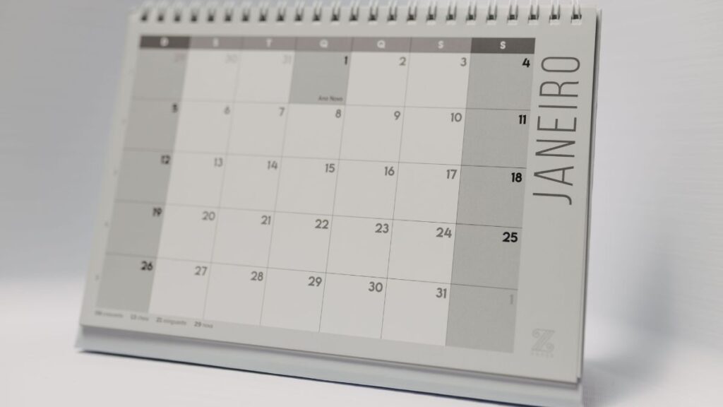 Calendário editorial para organizar conteúdo e planejar publicações durante o ano
