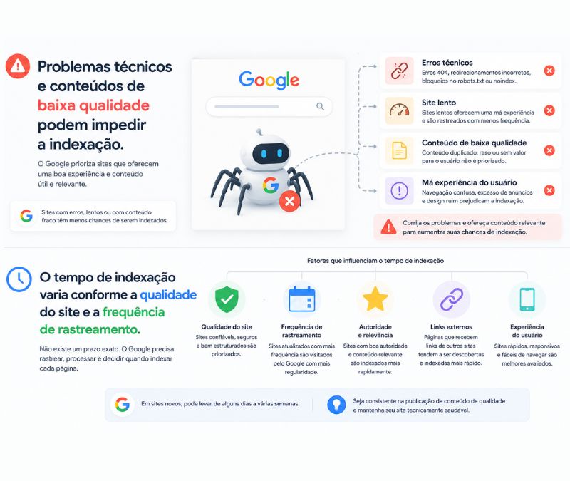 quanto tempo demora para indexar uma página